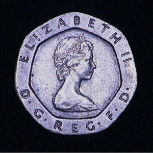 1982 Twenty Pence Coin with Elizabeth II Portrait